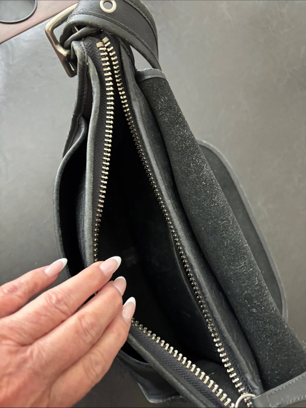 Coach Black Leather Messenger Crossbody